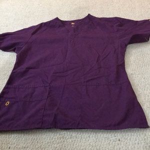 Scrub top purple